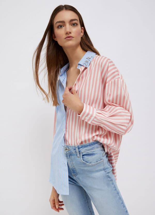 Camicia a righe con pietre gioiello - Liu Jo - immagine 4