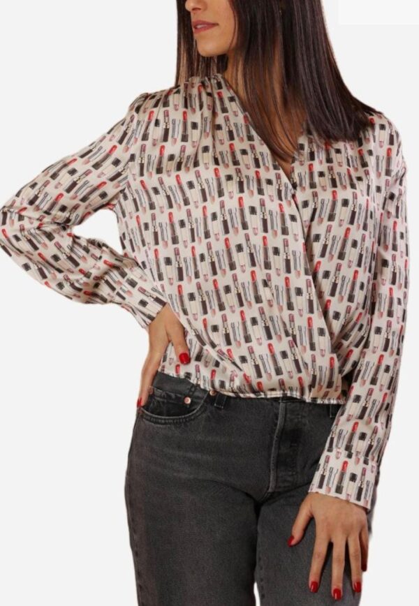 Camicia con stampa rossetti - Vicolo