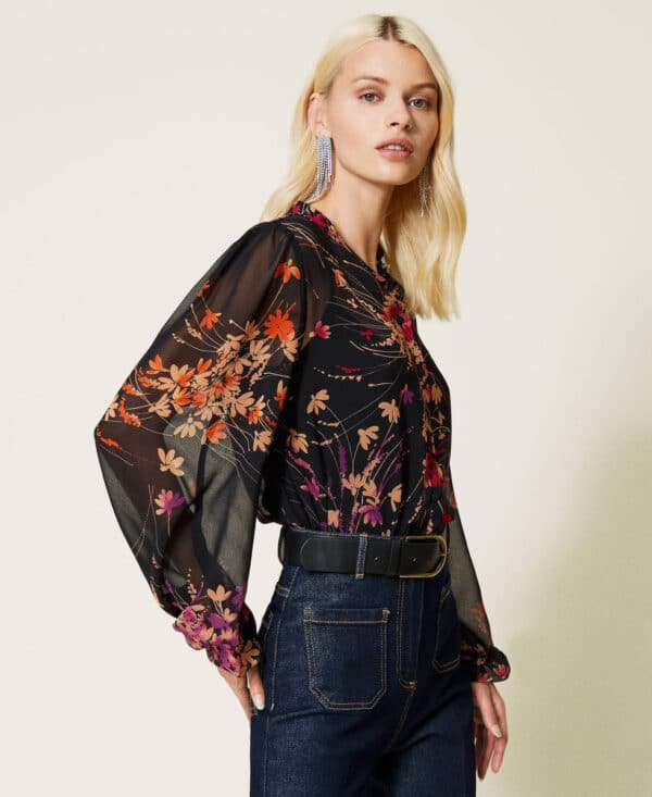 Camicia con stampa a fiori - Twinset - immagine 4