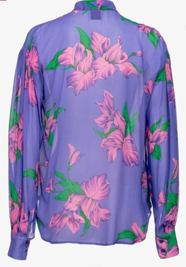 Blusa viola floreale - Pinko - immagine 2