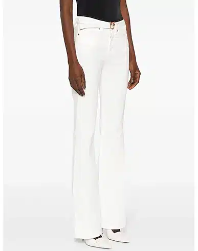 JEANS A ZAMPA BIANCO-PINKO