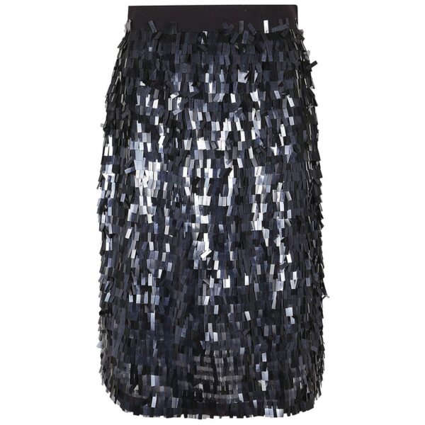 GONNA PAIETTES NERO- PINKO