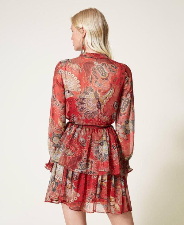 Abito in  creponne a fiori-TWINSET MILANO - immagine 6